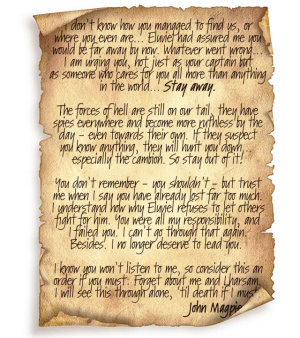 via Bella Swan, Captain Magpie sent a reply to our note to Eluviel