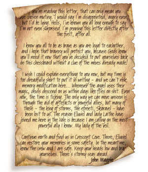 John Magpie's letter to his mutinous crew, showing he still knows us well