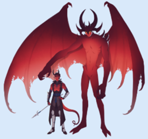 Virgil and his father, a fiend