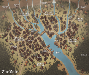The Vale combines different districts for mining, logging, shipping and living.png