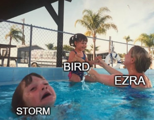 When Ezra met Polly (during the prequel aboard The Flensed Servant)